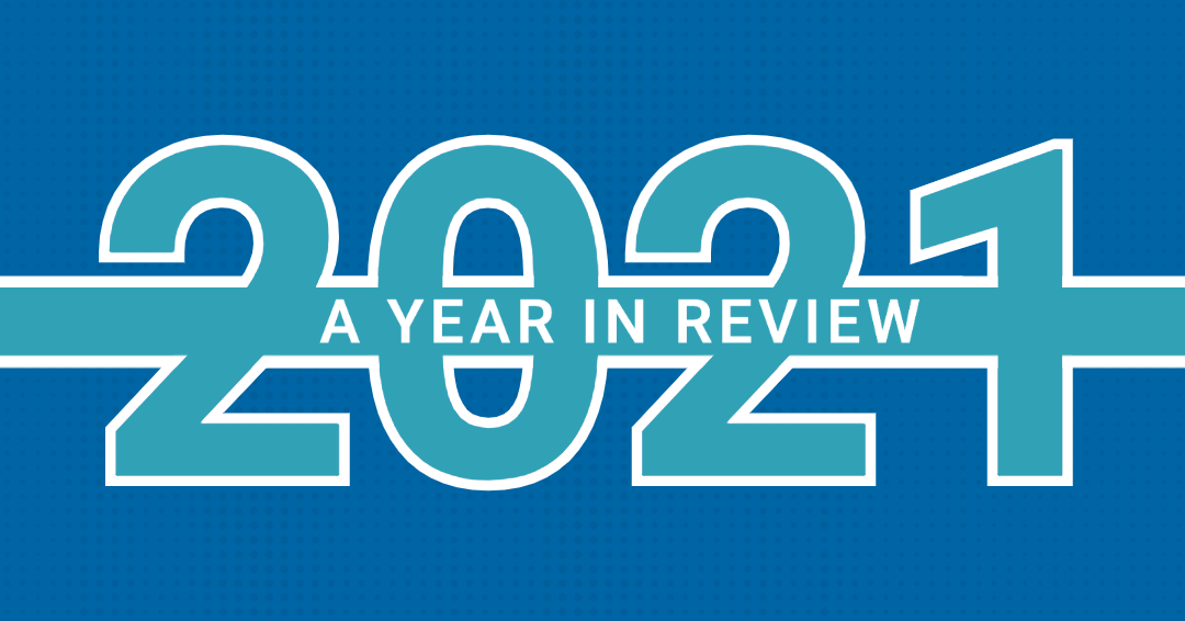 2021: A Year in Review in CCRC's blue color palette